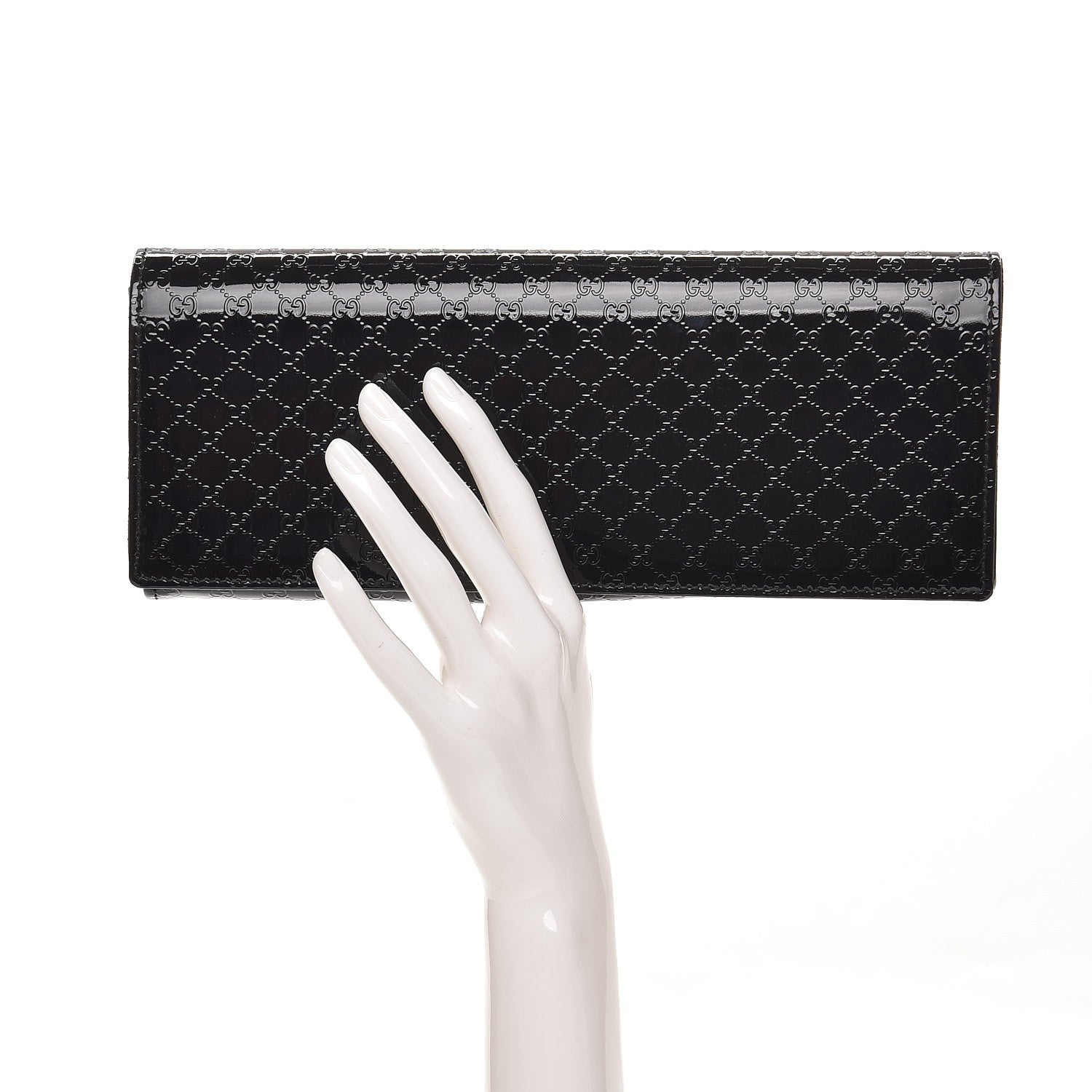 Gucci Patent Microguccissima Small Broadway Clutch Black 2 of 8