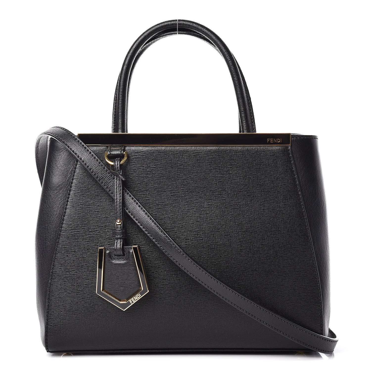 Fendi Vitello Elite Petite 2Jours Tote Black 1 of 10