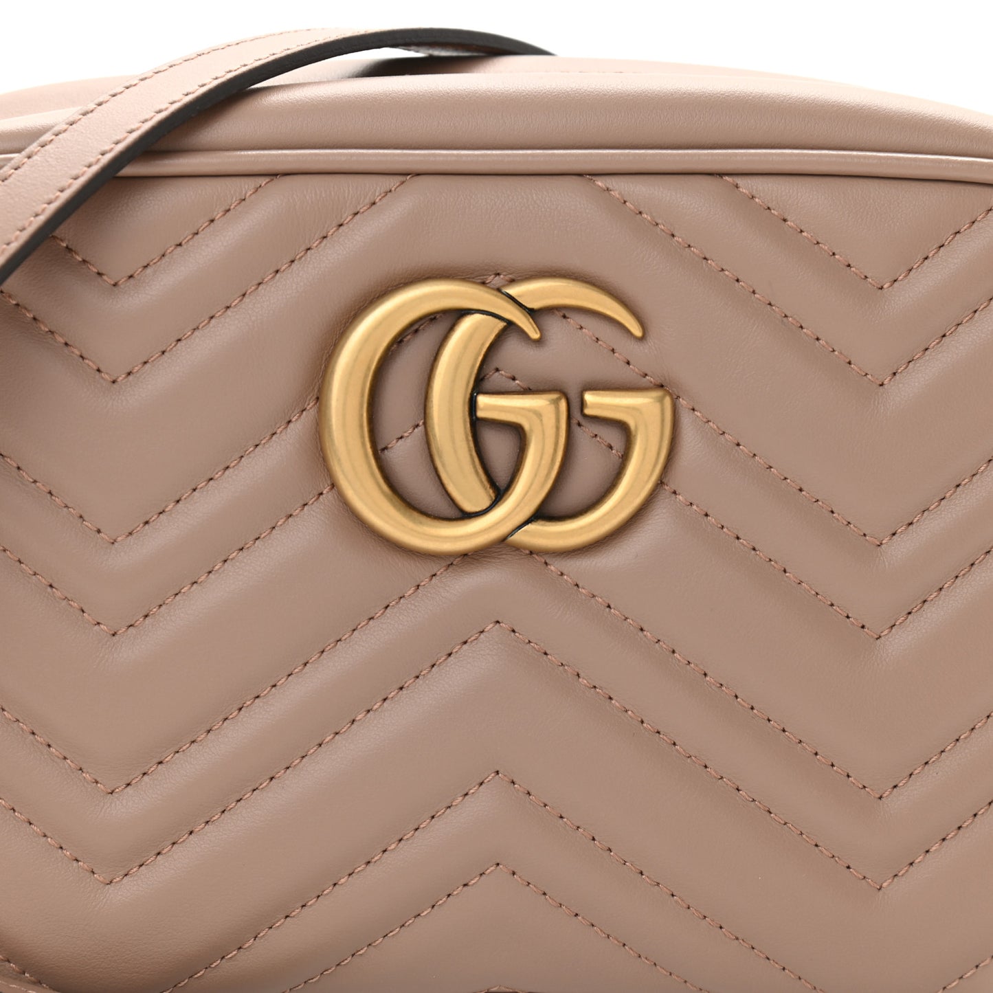 Calfskin Matelasse Small GG Marmont Chain Shoulder Bag Porcelain Rose