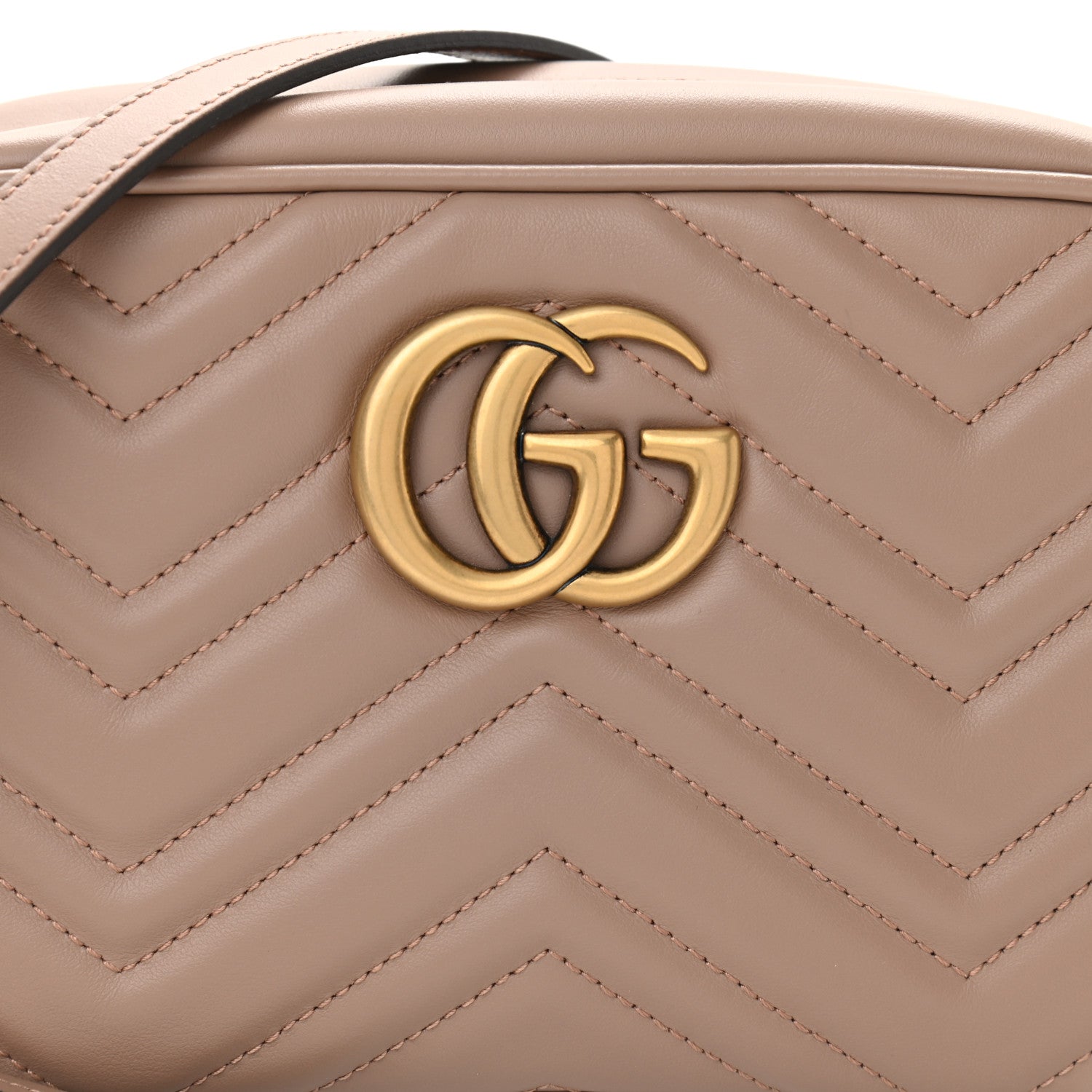 Gucci Calfskin Matelasse Small GG Marmont Chain Shoulder Bag Porcelain Rose 8 of 10