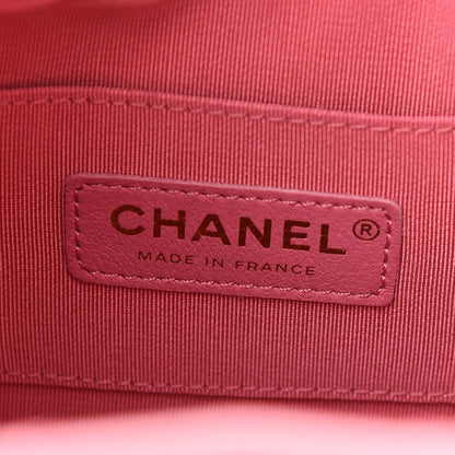 Chanel Lambskin Quilted Antique Signs Drawstring Bag Pink 6 of 9