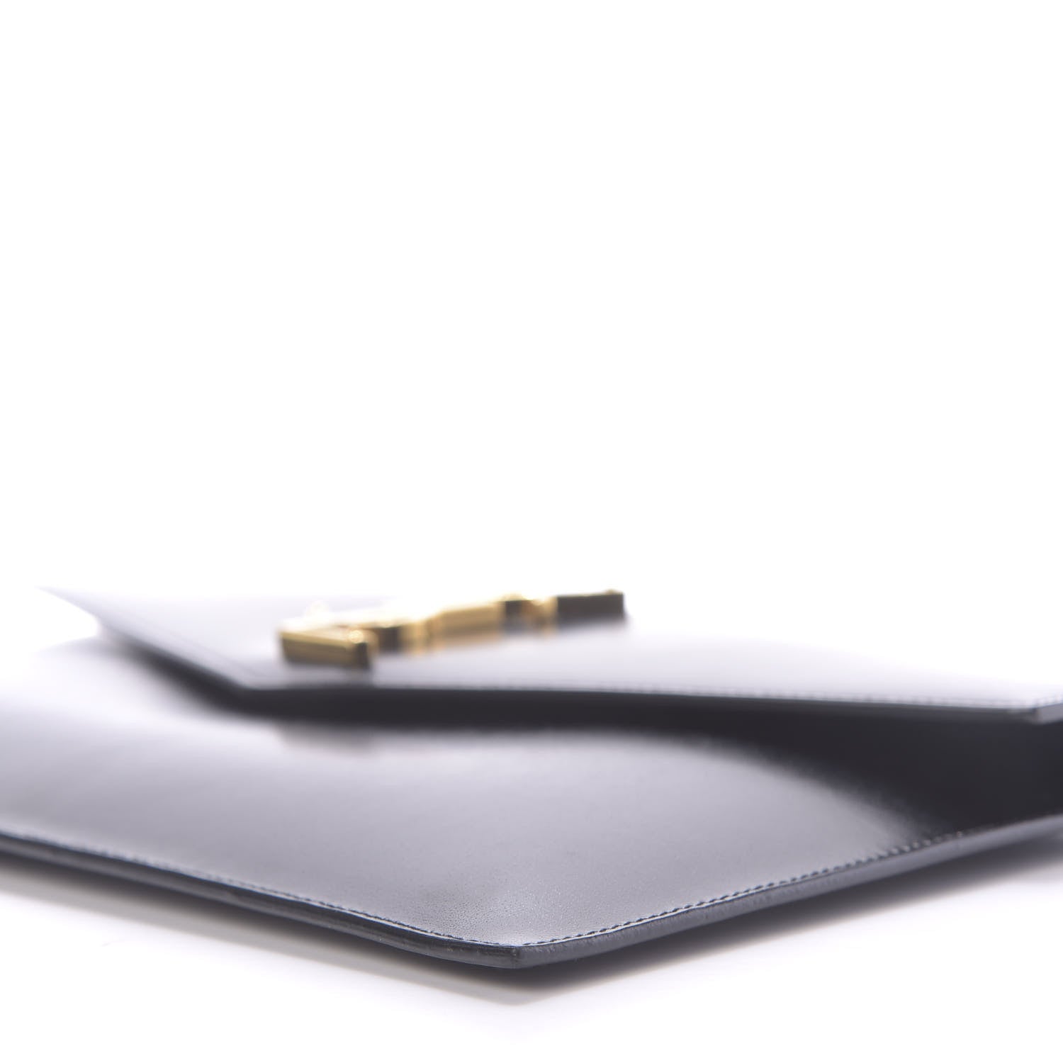 Saint Laurent Smooth Shiny Calfskin Monogram Uptown Pouch Black 7 of 9