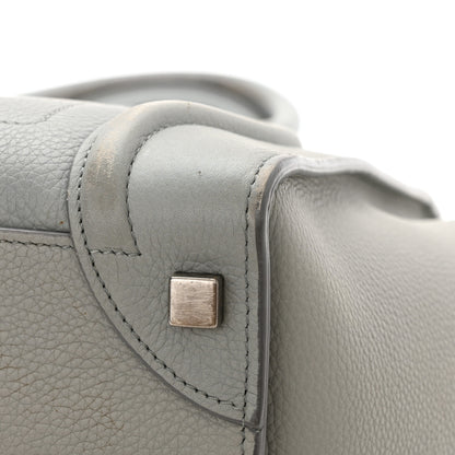 Celine Drummed Calfskin Micro Luggage Sky 13 of 16