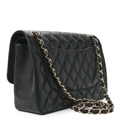 Chanel Caviar Quilted Jumbo Double Flap Black 3 of 12