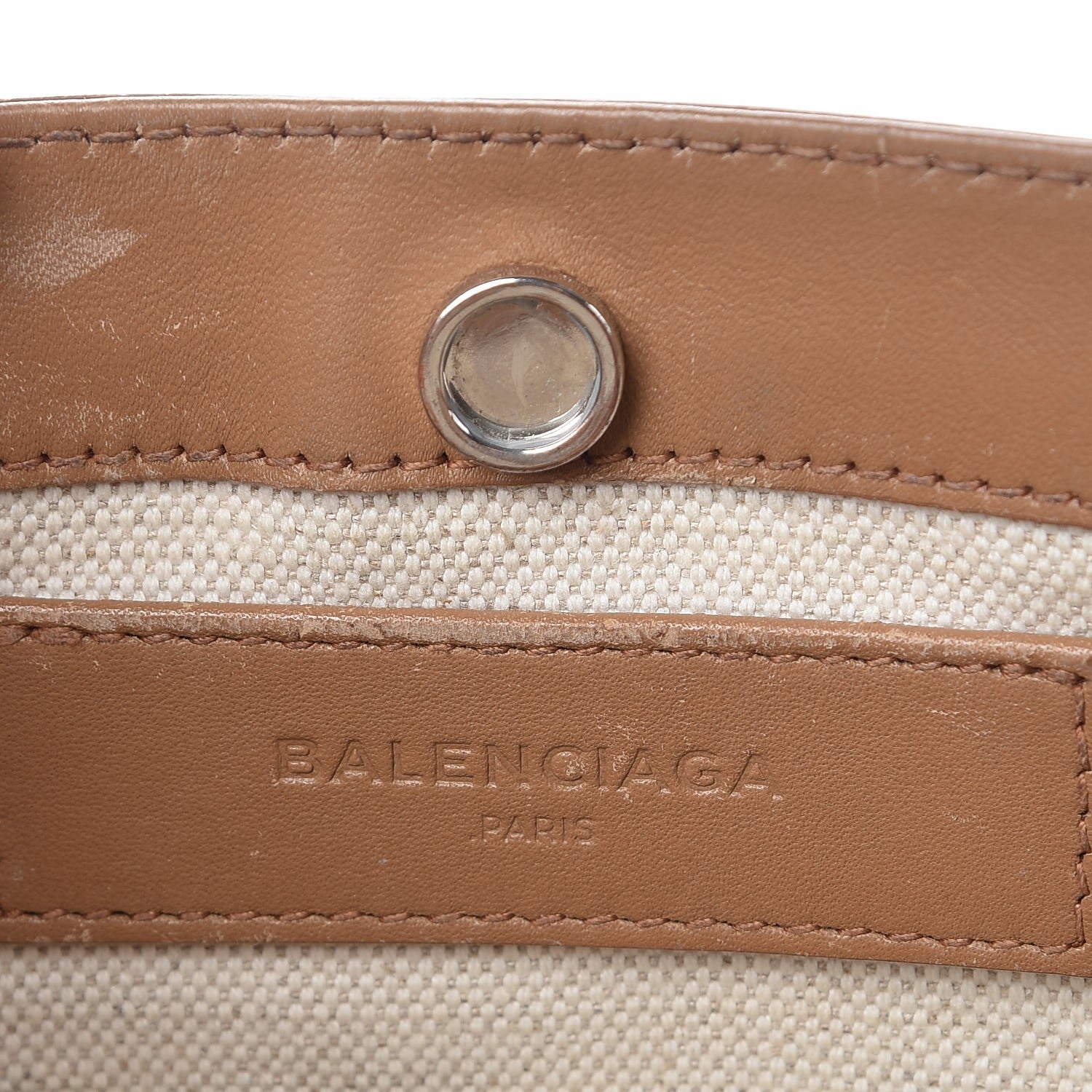 Balenciaga Cotton Canvas Pochette Crossbody Bag Tan 6 of 15