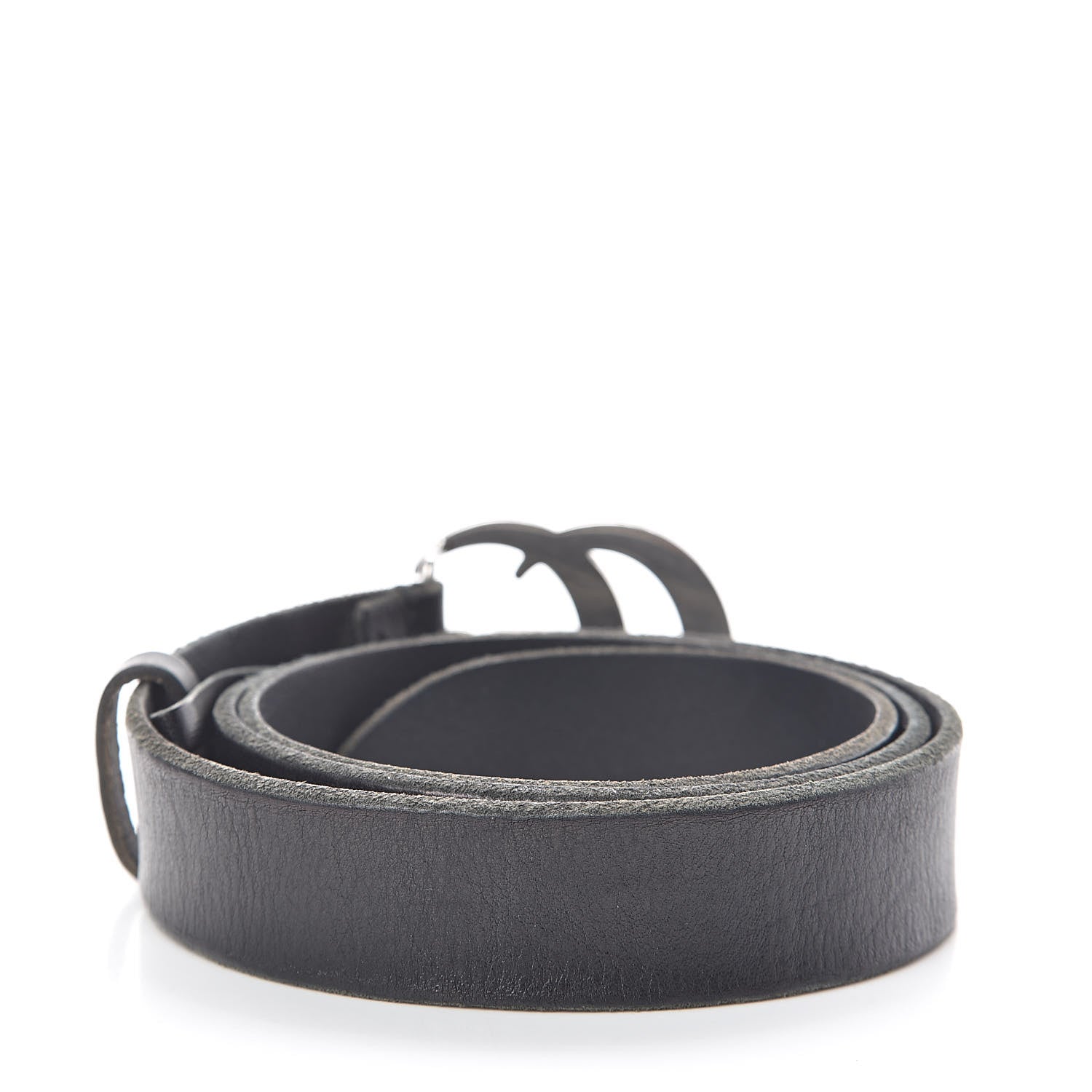 Gucci Cuoio Toscano Nickel Double G 30mm Belt 90 36 Black 3 of 7