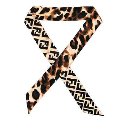 Fendi Silk Leopard Printed Wrappy Bandeau Multicolor 1 of 3