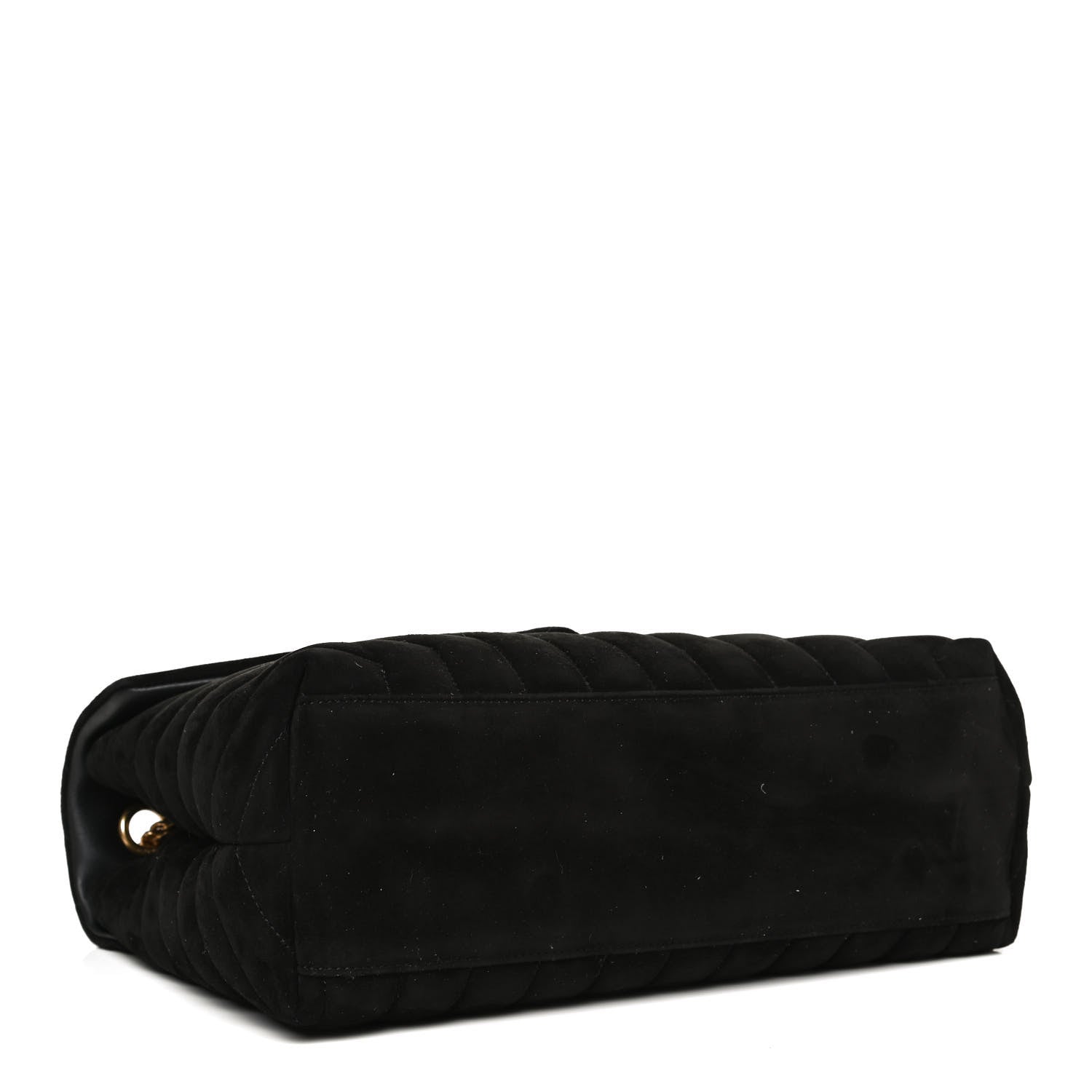Saint Laurent Suede Y Quilted Monogram Medium Loulou Chain Satchel Black 5 of 20