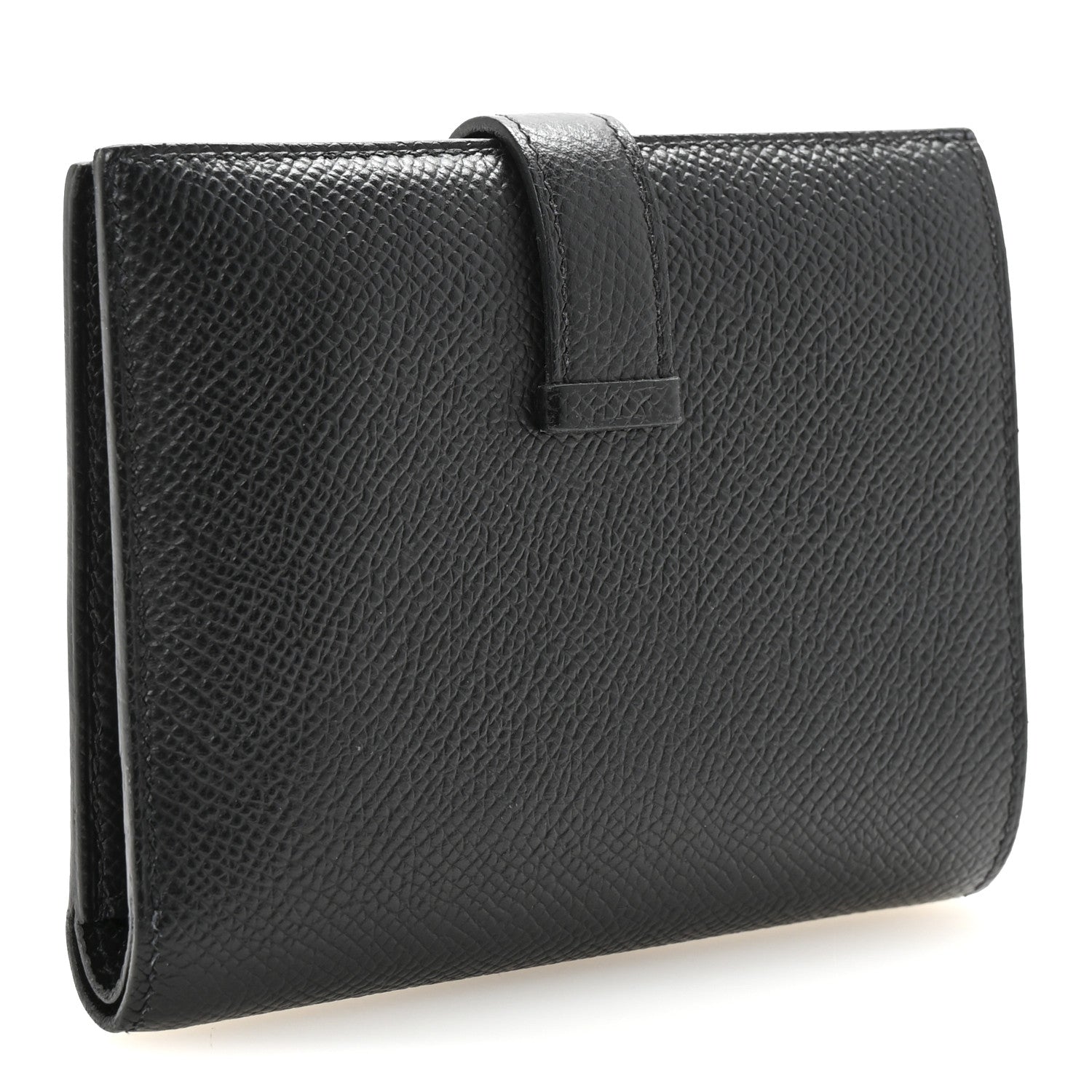 Hermes Epsom Bearn Compact Wallet Black 3 of 7