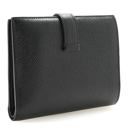 Hermes Epsom Bearn Compact Wallet Black 3 of 7
