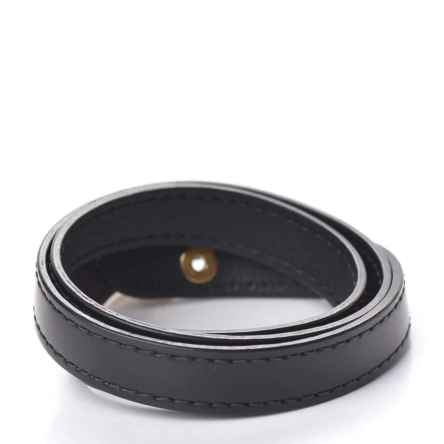 Calfskin Box It Bracelet 17 Black