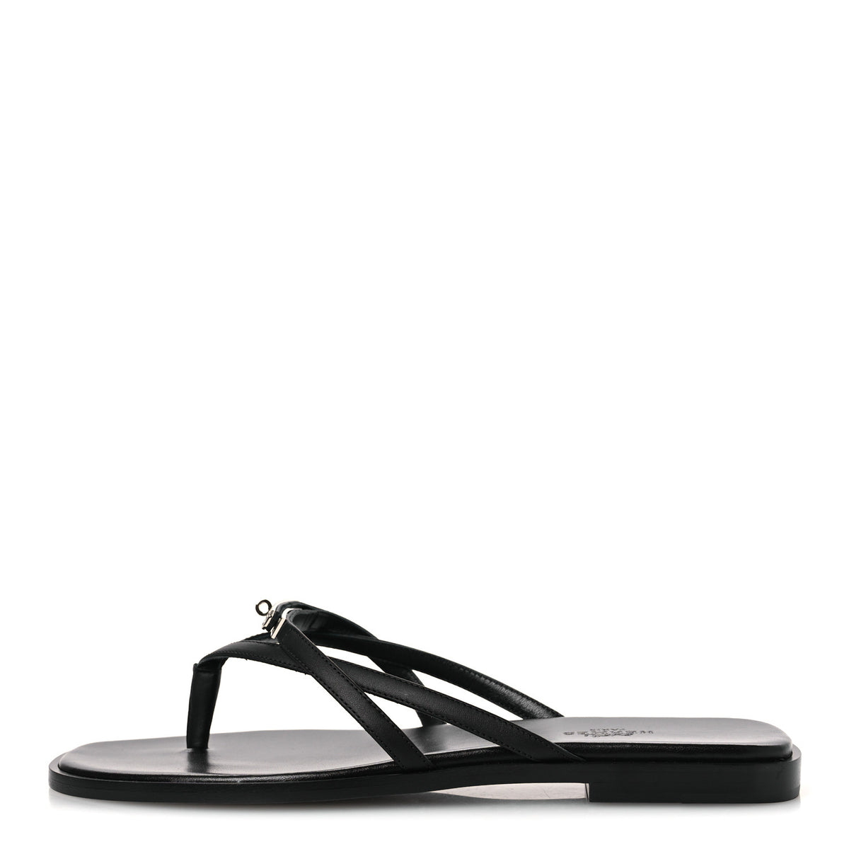 Hermes Calfskin Miss Sandals 39 Black 1 of 11