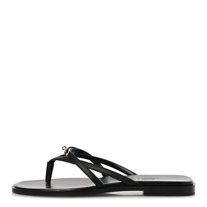 Hermes Calfskin Miss Sandals 39 Black 1 of 11