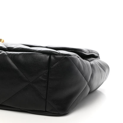 Chanel Goatskin Quilted Maxi Chanel 19 Flap Black 8 of 9