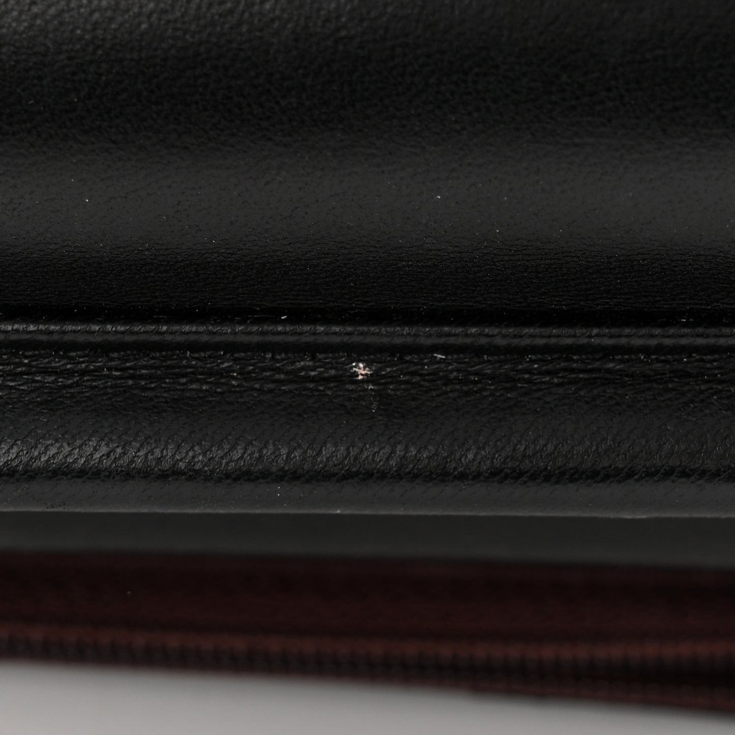 Lambskin Quilted Square Wallet On Chain WOC Black