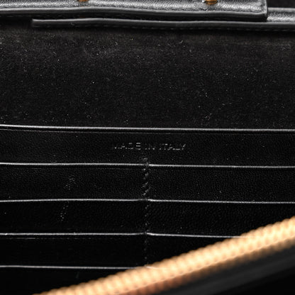 Saint Laurent Metallic Calfskin Monogram Chain Wallet Gold 7 of 12