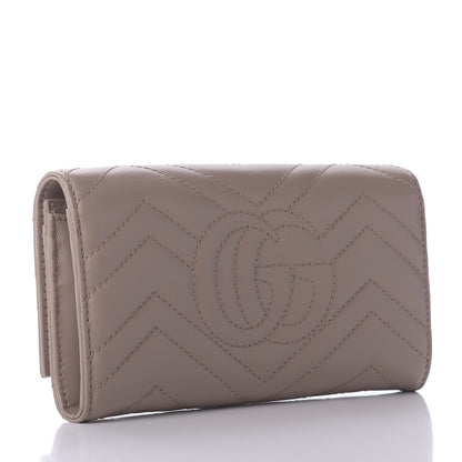Gucci Calfskin Matelasse GG Marmont Continental Wallet Porcelain Rose 3 of 9