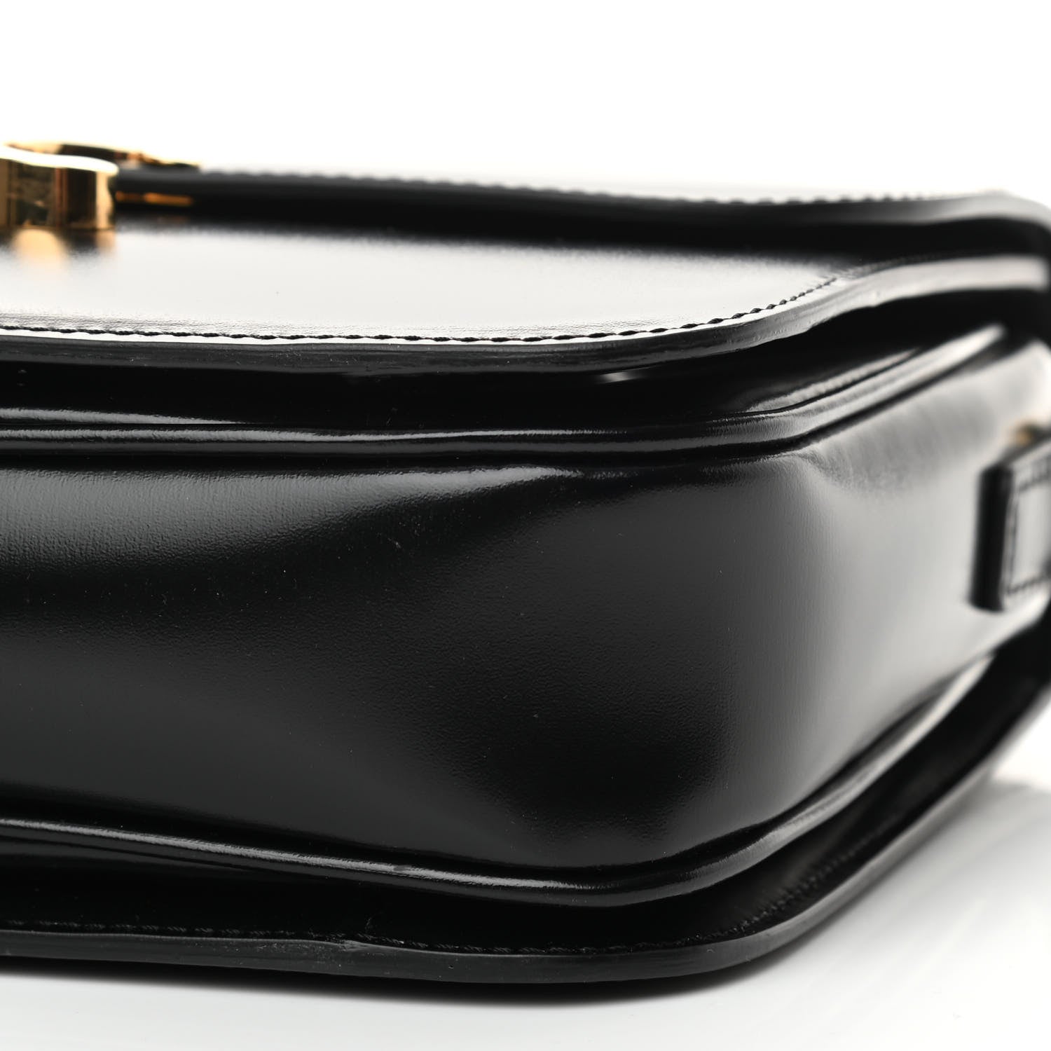 Celine Shiny Calfskin Medium Triomphe Black 10 of 11