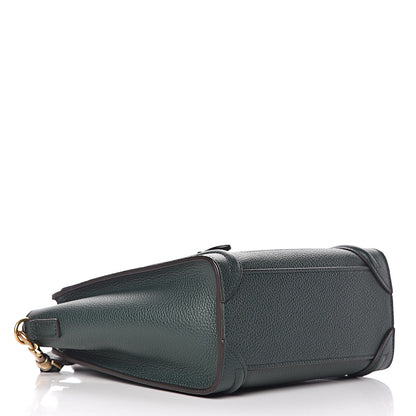 Celine Drummed Calfskin Nano Luggage Amazone 4 of 11