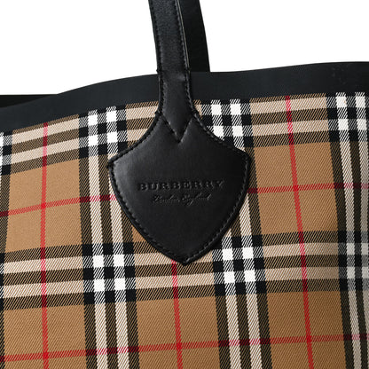 Burberry Vintage Check Medium The Giant Reversible Tote Antique Yellow Bright Red 7 of 25
