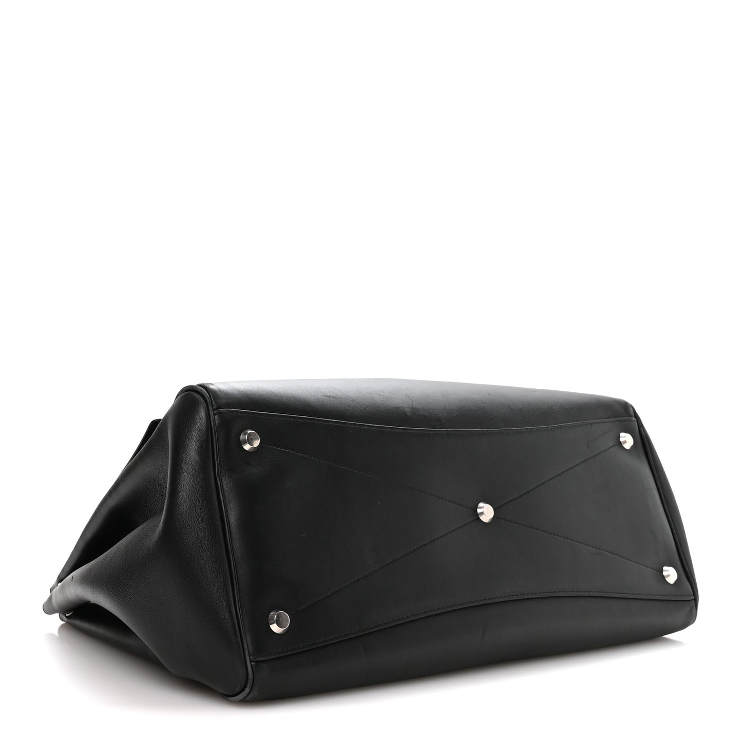 Smooth Calfskin Large Bel Air Carry All Bag Black