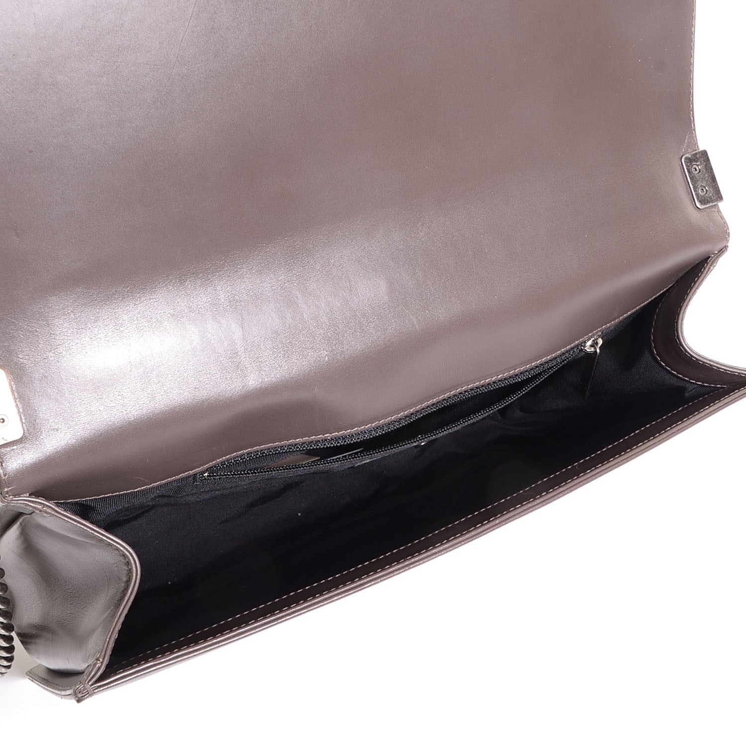 Chanel Glazed Calfskin Large Boy Flap Grey 5 of 8