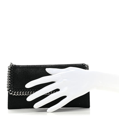 Stella McCartney Shaggy Deer Falabella Flap Wallet Black 2 of 7