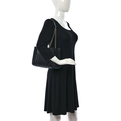 Gucci Calfskin Matelasse Aria Small GG Marmont Shoulder Tote Black 2 of 9