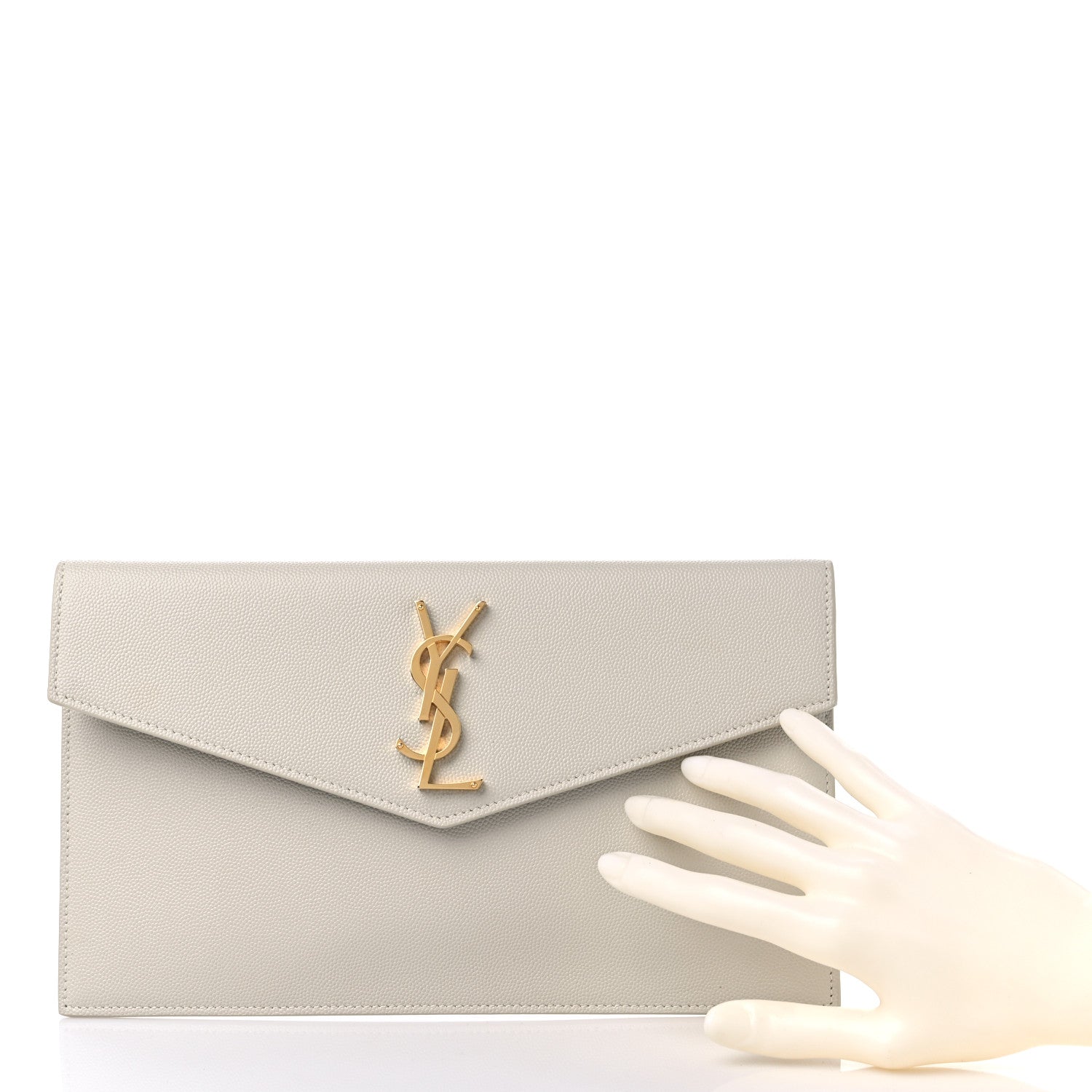Saint Laurent Grain De Poudre Uptown Pouch Crema Soft 2 of 9
