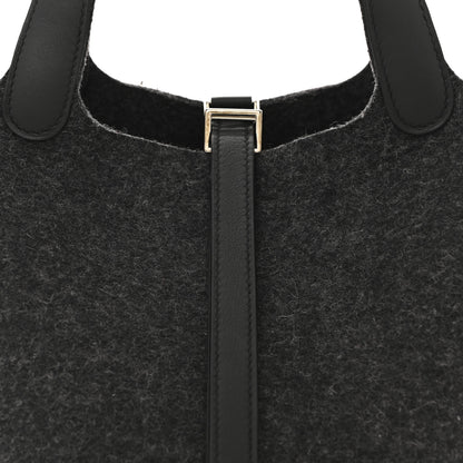 Hermes Feutre Swift Picotin Lock 18 PM Gris Moyen Black 8 of 12