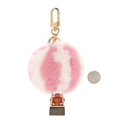 Louis Vuitton Mink Fur Vivienne Balloon Bag Charm Key Holder Pink 2 of 5