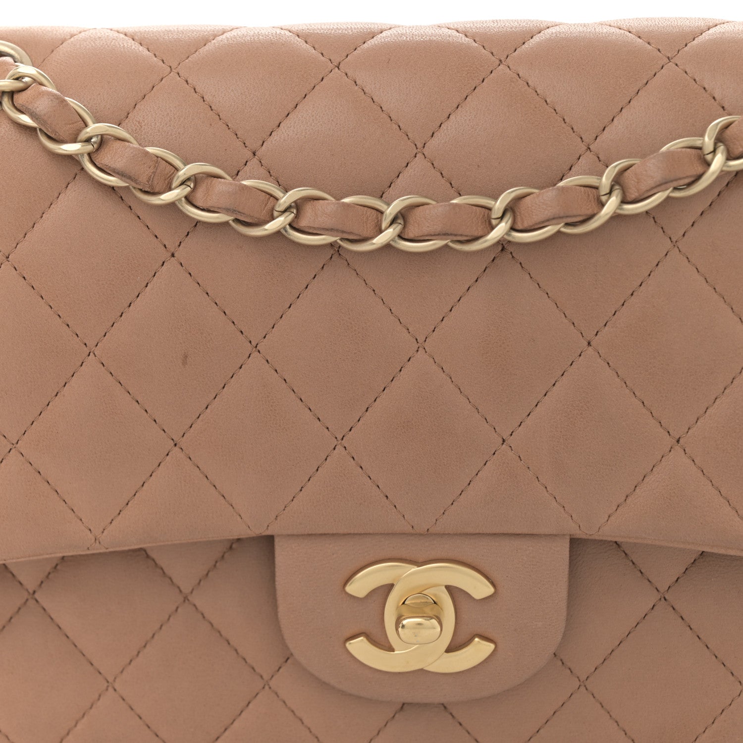 Chanel Lambskin Quilted Medium Double Flap Brown 1762192