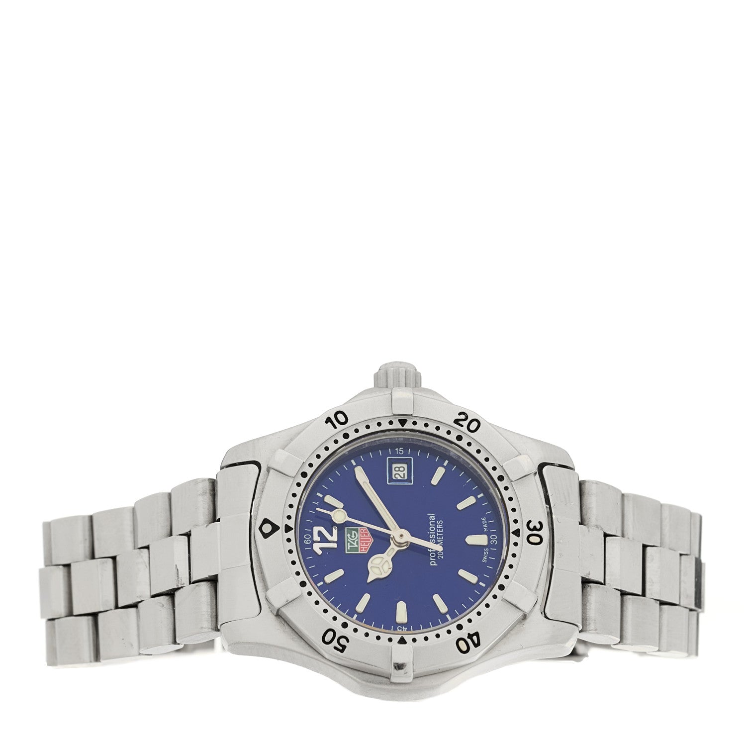 Tag Heuer Stainless Steel 28mm Aquaracer Quartz Watch Blue WK1316