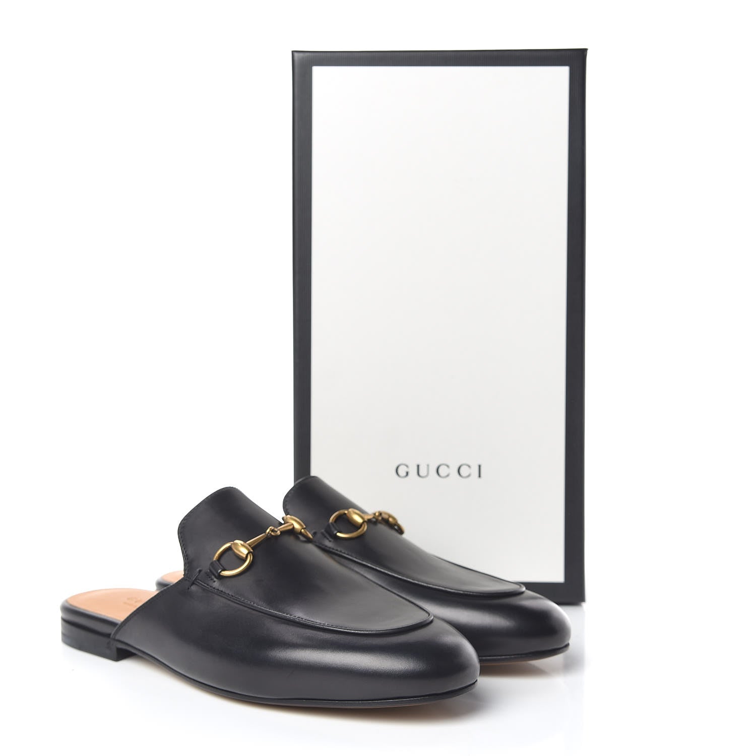 Gucci Calfskin Womens Princetown Slippers 37 Black 9 of 9