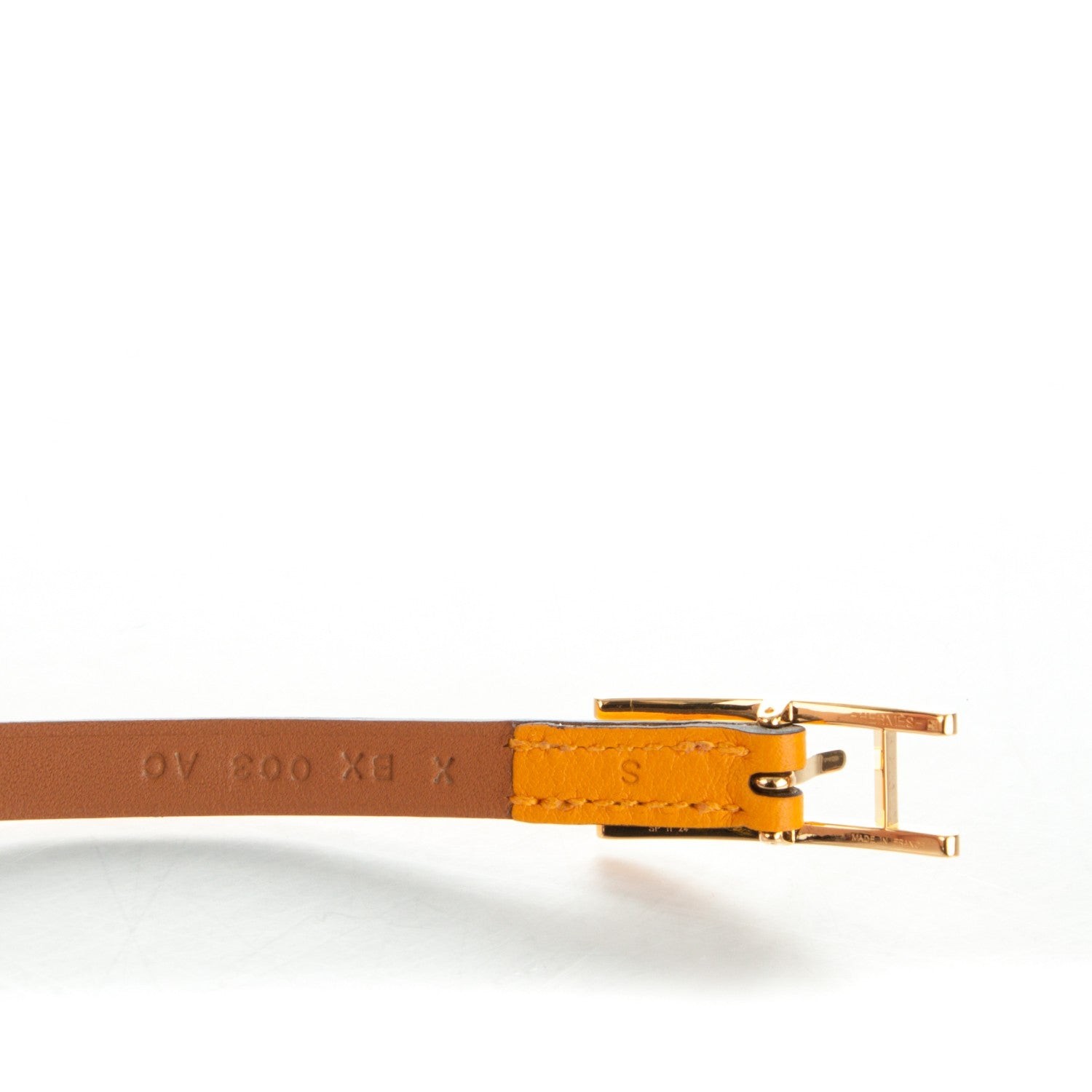 Hermes Swift Hapi 3MM Triple Tour Wrap Bracelet Small Jaune D'Or 7 of 9