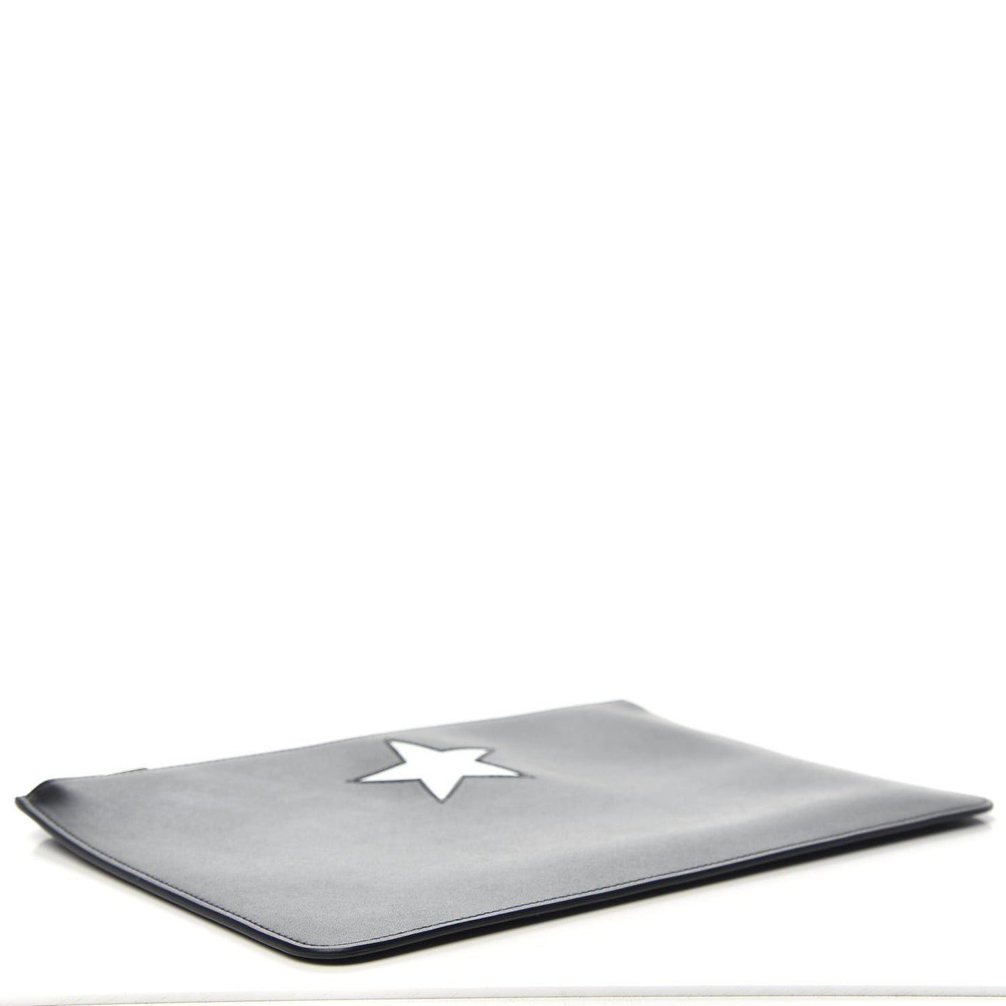 Smooth Calfskin Medium Star Pouch Black