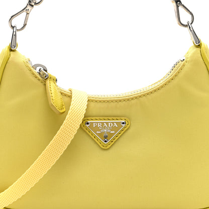 Prada Tessuto Nylon Saffiano Mini Re-Edition 2000 Shoulder Bag Ananas 7 of 9
