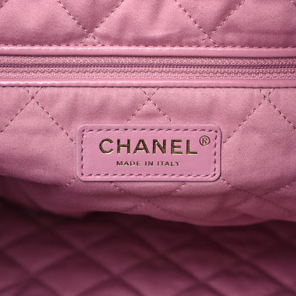 Chanel Shiny Calfskin Quilted Chanel 22 Drawstring Bag Dark Pink 7 of 12