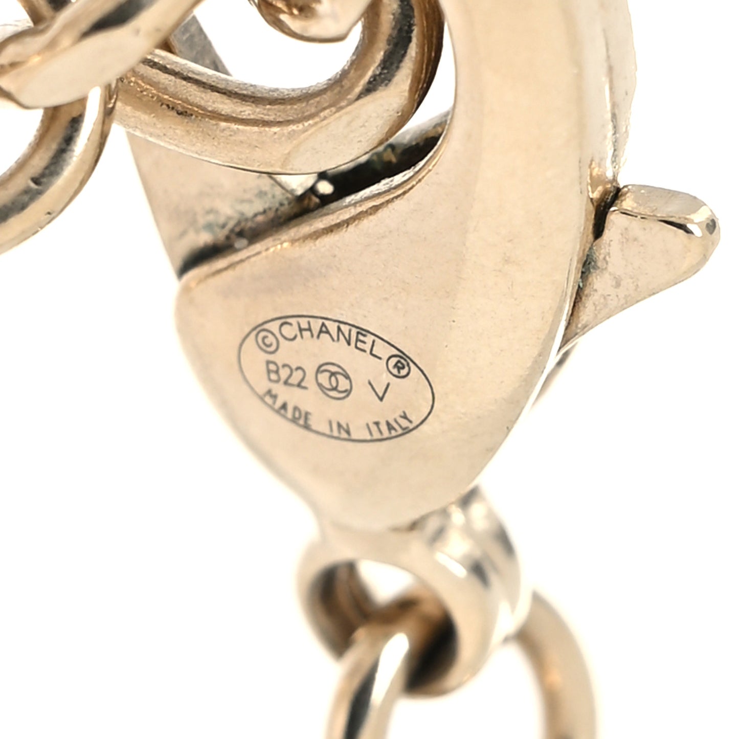 Crystal Chain CC Link Choker Gold Silver