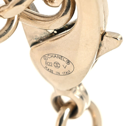 Chanel Crystal Chain CC Link Choker Gold Silver 5 of 5