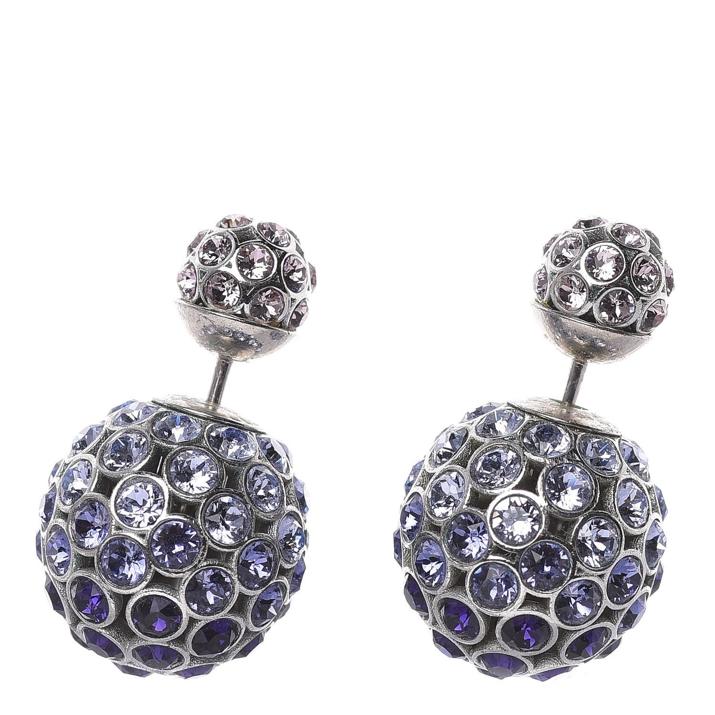 Crystal Mise En Dior Tribal Earrings Purple