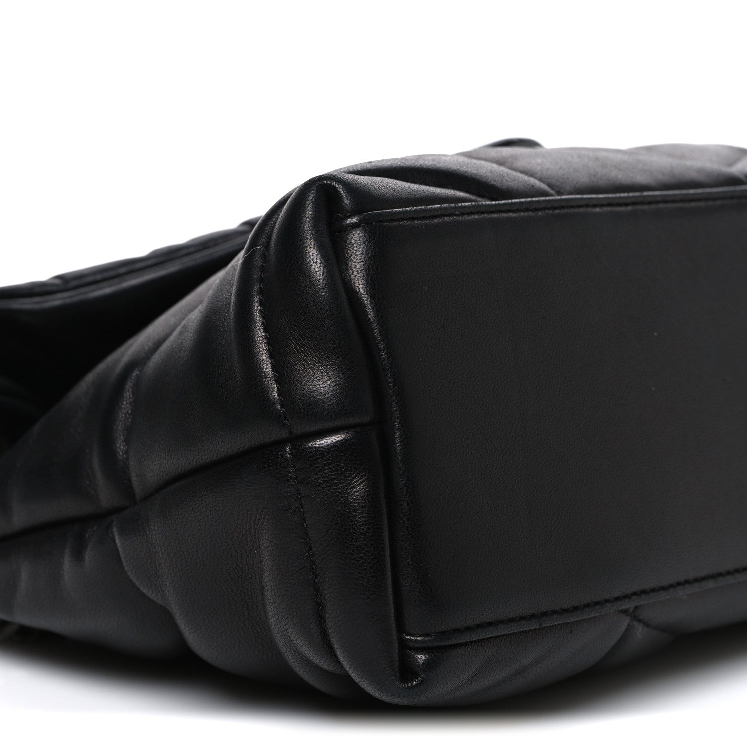 Saint Laurent Lambskin Quilted Small Loulou Puffer Monogram Chain Satchel Black 8 of 9