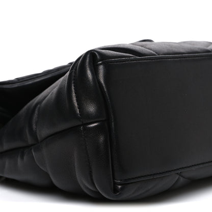 Saint Laurent Lambskin Quilted Small Loulou Puffer Monogram Chain Satchel Black 8 of 9