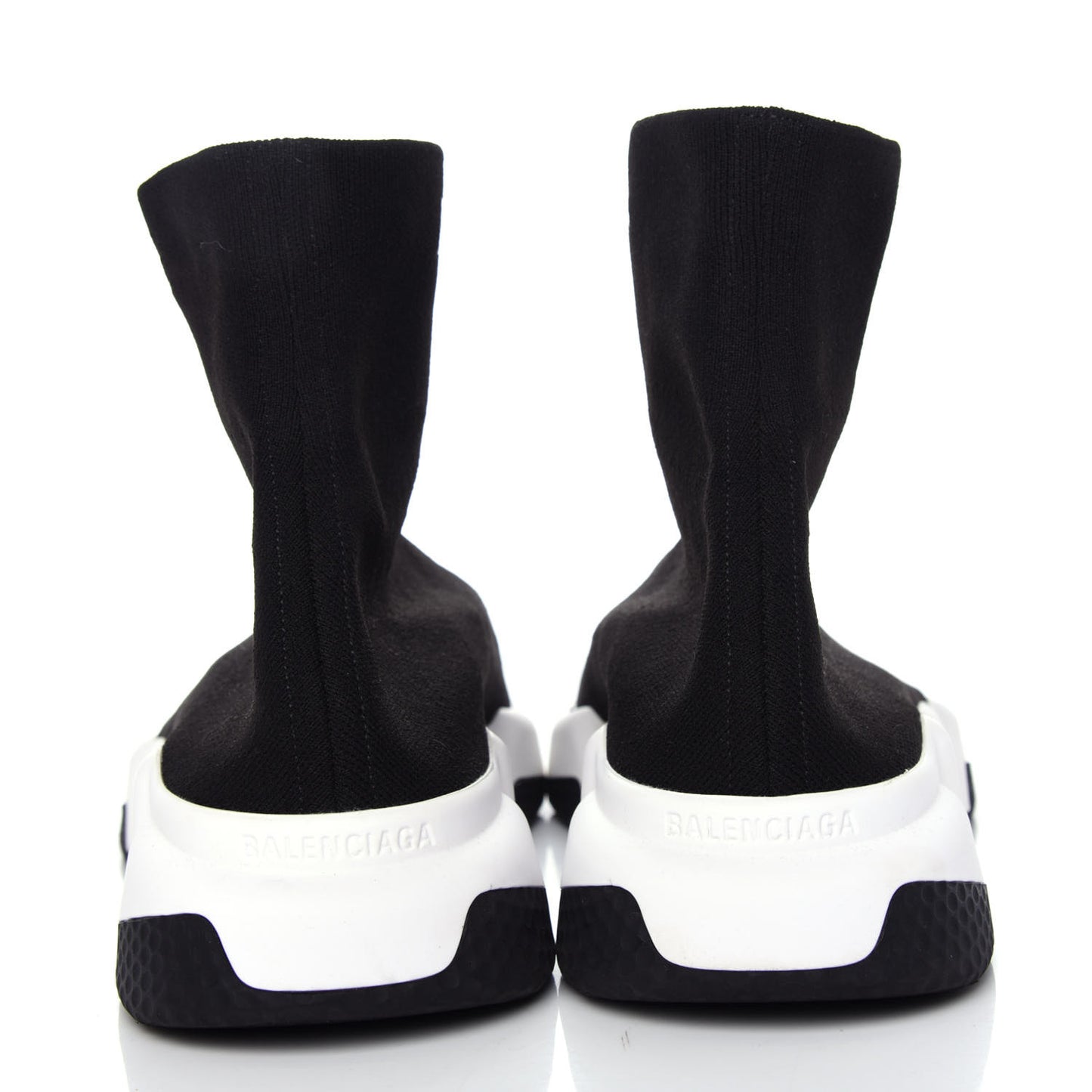 Neoprene Knit Womens Hi Speed Sneakers 39 Black White