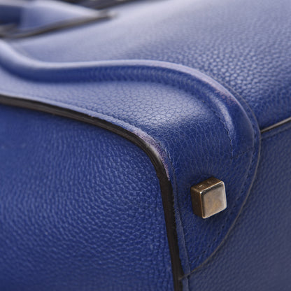 Celine Drummed Calfskin Micro Luggage Indigo 11 of 16