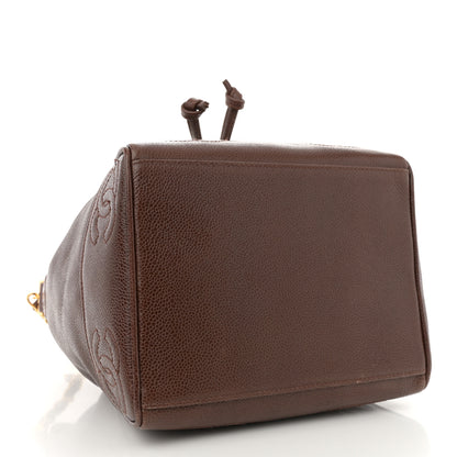 Chanel Caviar CC Drawstring Shoulder Bag Brown 5 of 13
