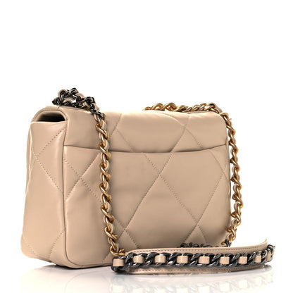 Chanel Lambskin Quilted Medium Chanel 19 Flap Beige 3 of 10