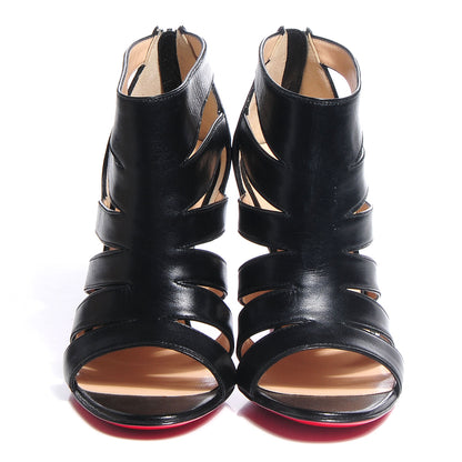 Christian Louboutin Kid Beauty K 100 Cage Sandals 36 Black 2 of 7