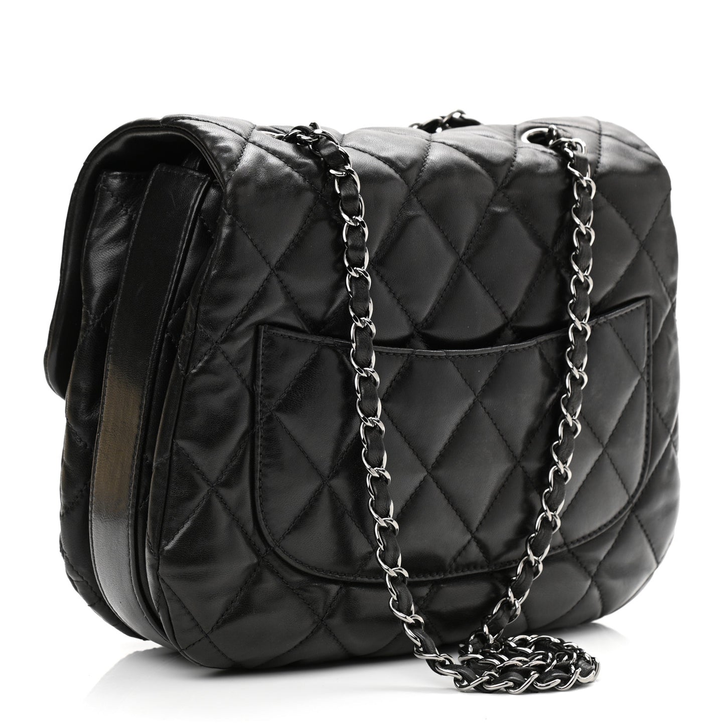 Lambskin Quilted Chanel 3 Large Flap Black