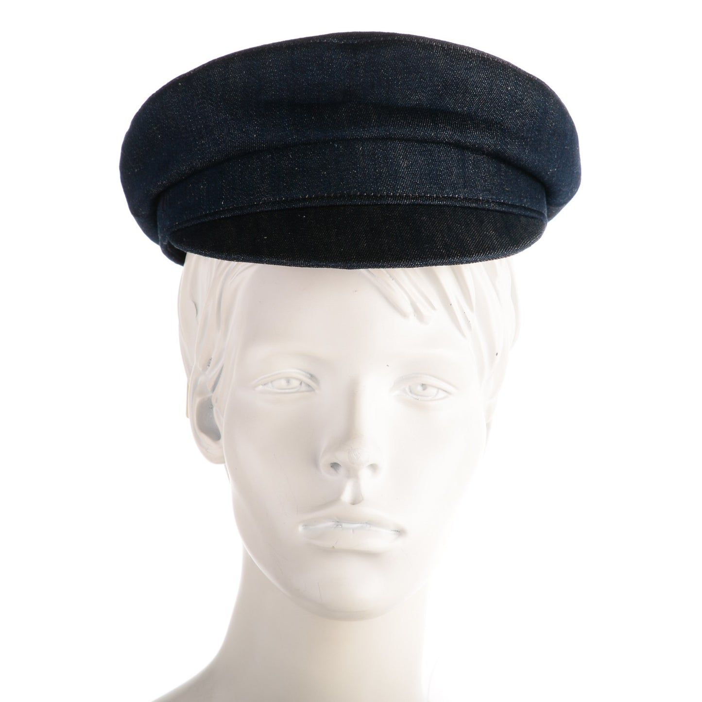 Denim Cotton Linen Agathe Hat 57 Indigo
